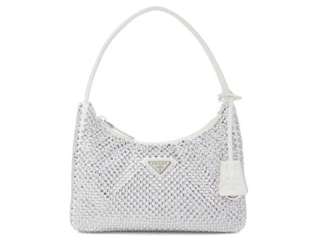 Prada Re-Edition 2000 Crystal Mini Bag White Fashion