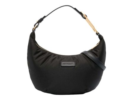 Off-White Paperclip Hobo Nylon 28 Bag Black Cheap