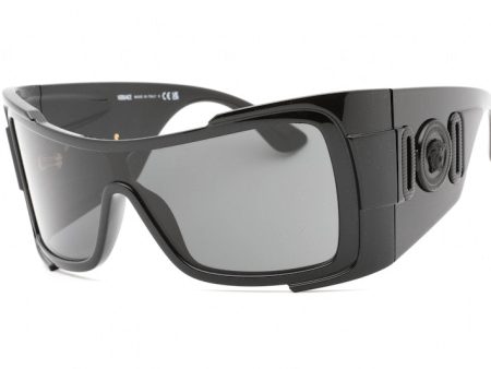 Versace Shield Sunglasses Black Dark Grey For Cheap