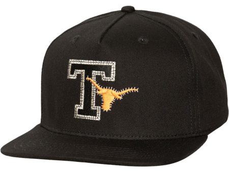 Travis Scott X Mitchell & Ness Texas Longhorns Snapback Hat Black Sale