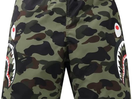 BAPE 1ST CAMO SIDE SHARK BEACH SHORTS - AUTHENTIC - NEW WITH TAGS Online now