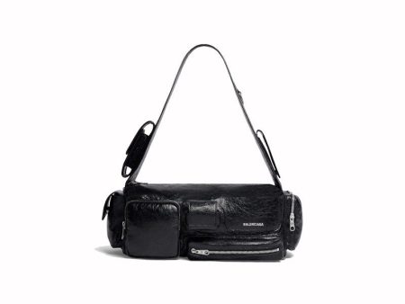 Balenciaga Mens Superbusy Small Sling Bag In Black Black Online