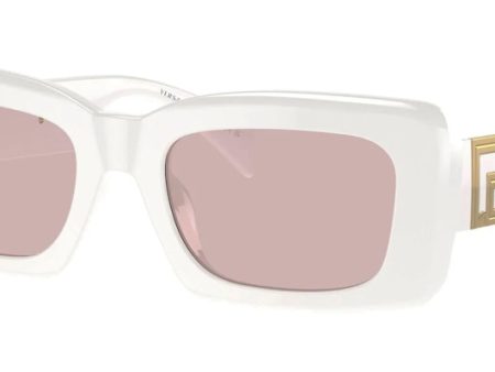 Versace Rectangle Sunglasses White Pink Online