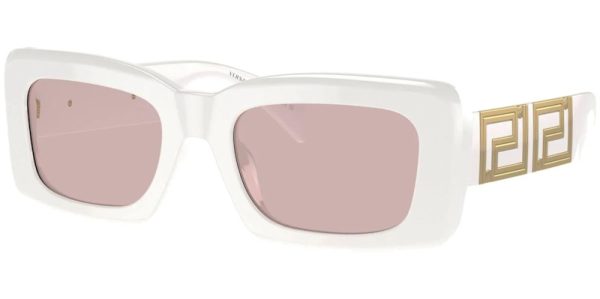 Versace Rectangle Sunglasses White Pink Online