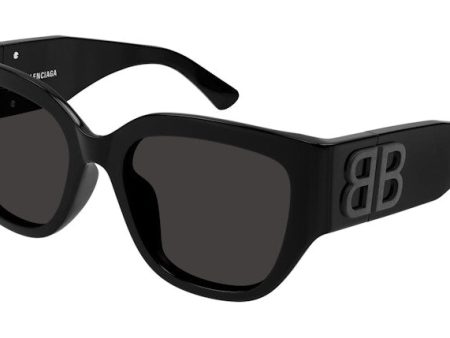 Balenciaga Square Sunglasses Black Grey on Sale