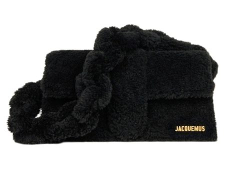 Jacquemus Le Bambidou Shearling Flap Bag Black Online now