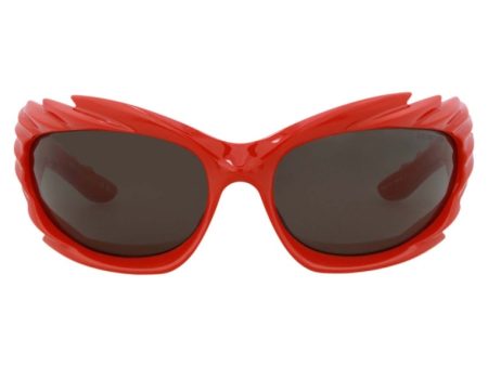 Balenciaga Shield-Frame Bio Injection Sunglasses Red Grey Online