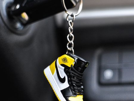 3D Sneaker Keychain AJ1 High Yellow Toe Sale