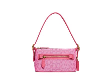 Coach Demi Bag In Signature Jacquard Brass Petunia Sale