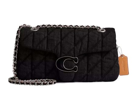 Coach Tabby Shoulder Bag 26 With Quilting Silver Black Online Sale