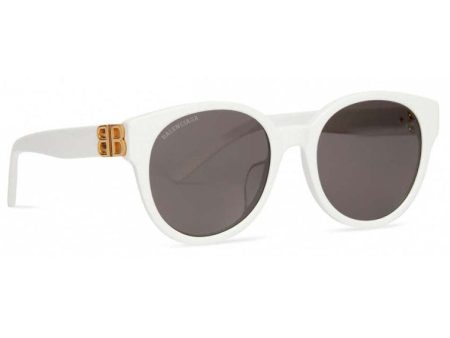 Balenciaga Dynasty Round Sunglasses White Online Hot Sale