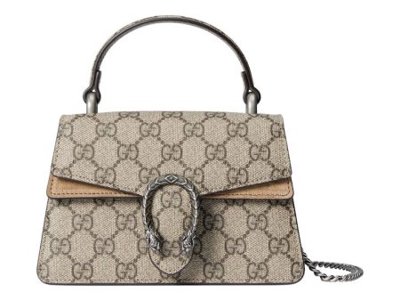 Gucci Dionysus Mini Top Handle Bag Beige Ebony For Sale