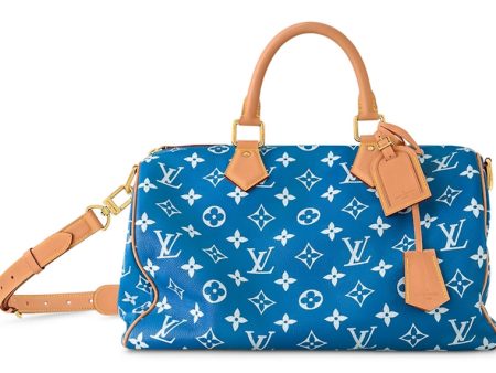 Louis Vuitton Speedy P9 Bandoulière 40 Monogram Leather Blue Online Hot Sale