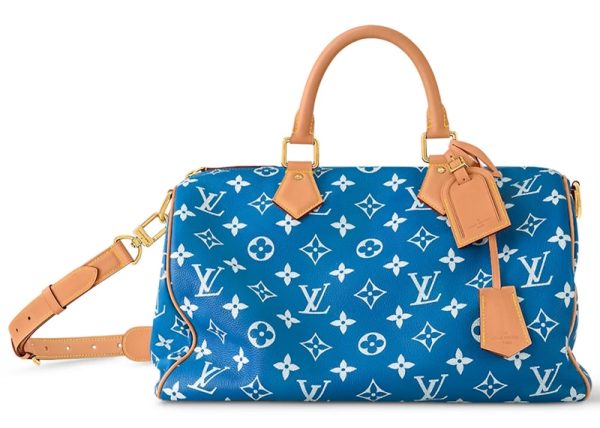 Louis Vuitton Speedy P9 Bandoulière 40 Monogram Leather Blue Online Hot Sale