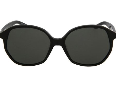 Balenciaga Oversized Round Acetate Sunglasses Black Grey Hot on Sale