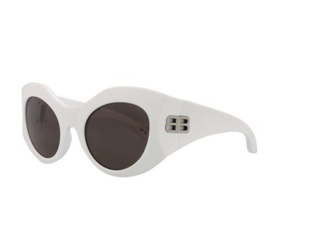 Balenciaga Cat Eye Sunglasses White Grey For Cheap