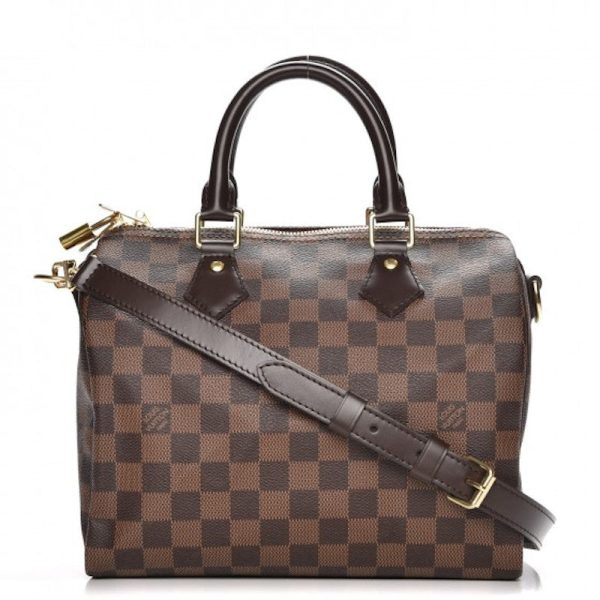 Louis Vuitton Speedy Bandouliere Damier Ebene 25 Brown Online now