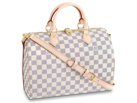 Louis Vuitton Speedy Bandouliere Damier Azur 30 White Blue Online