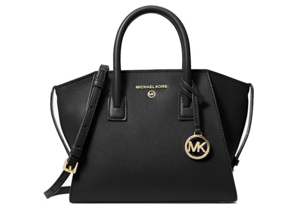 Michael Kors Avril Top Zip Satchel Bag Small Black Sale