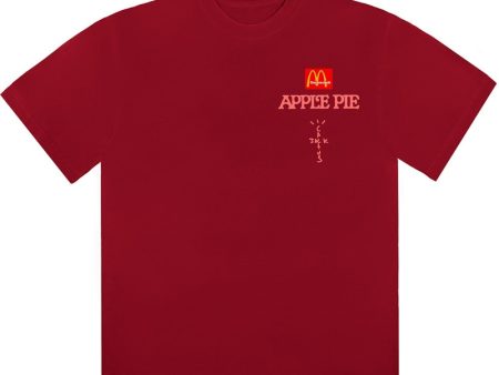 Travis Scott X Mcdonald S Apple Pie T-Shirt Red For Cheap