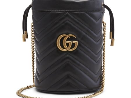 Gucci Gg Marmont Bucket Bag Mini Black Discount