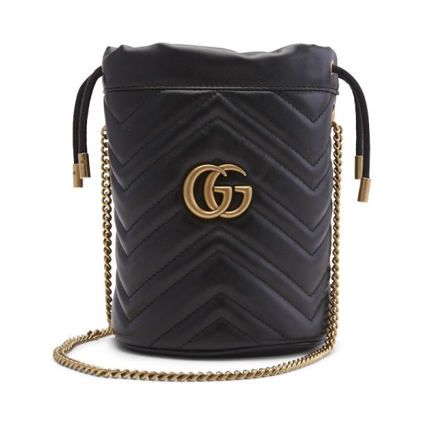 Gucci Gg Marmont Bucket Bag Mini Black Discount