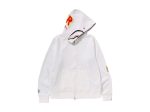 Bape 2Nd Shark Full Zip Hoodie White Cheap