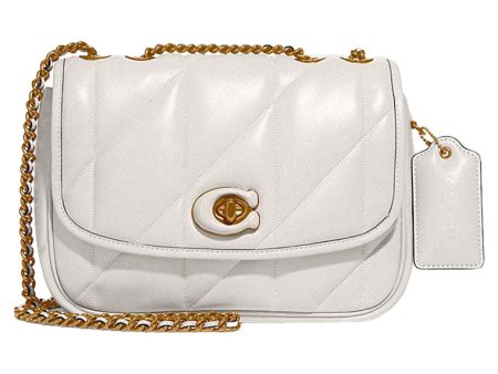 Coach Shoulder Bag With Quilting Pillow Madison Chalk Hot on Sale