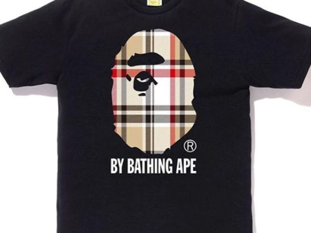 Bape A Bathing Ape Check By Bathing Tee Black Beige Online