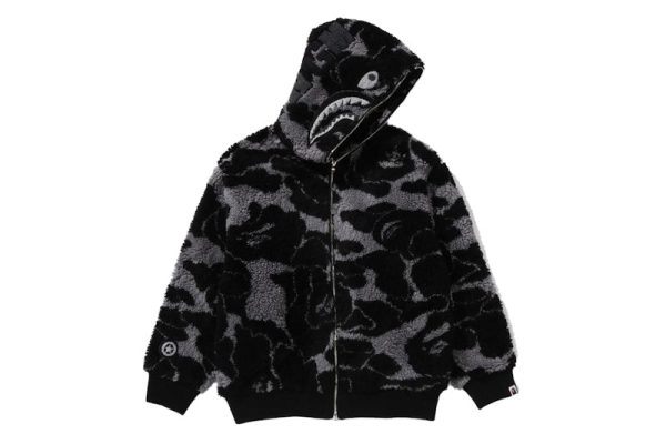 Bape Abc Camo Boa Shark Relaxed Fit Hoodie Black Cheap