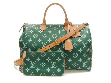 Louis Vuitton Speedy P9 Bandoulière 50 Monogram Leather Green Fashion