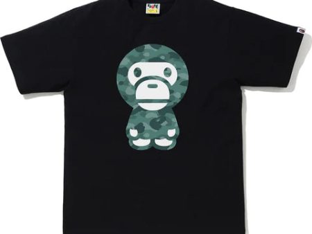 BAPE COLOR CAMO BIG BABY MILO TEE MENS  Black x Green   Large - AUTHENTIC -NEW WITH TAGS Online