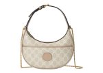 Gucci Half-Moon Shaped Bag Mini Gg Supreme Beige White For Cheap