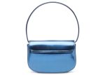 Diesel 1Dr Shoulder Bag Mirrored Leather Blue Hot on Sale