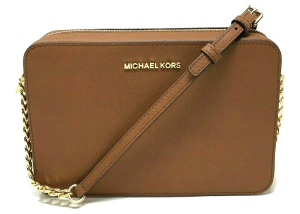 Michael Kors Jet Set East West Crossbody Bag Large Brown on Sale