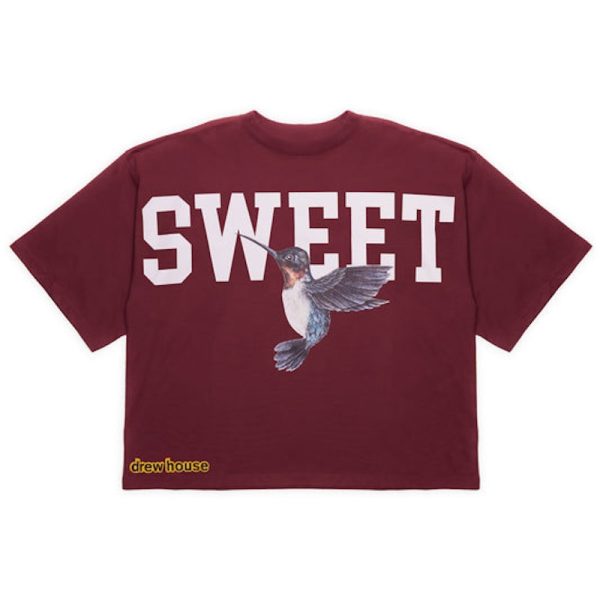 Drew House Sweet Boxy T-Shirt Maroon Online Hot Sale