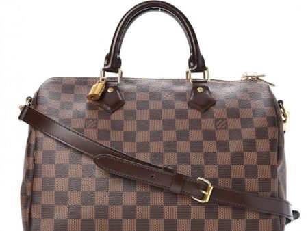 Louis Vuitton Speedy Bandouliere Damier Ebene 30 Brown Fashion