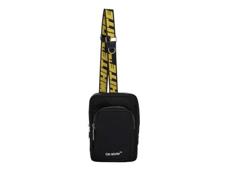 Off-White Hard Core Nylon Sling Bag Black White Cheap