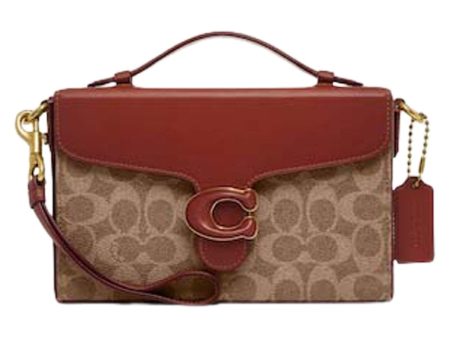 Coach Bag In Signature Canvas Tabby Box Brass Tan Rust For Cheap