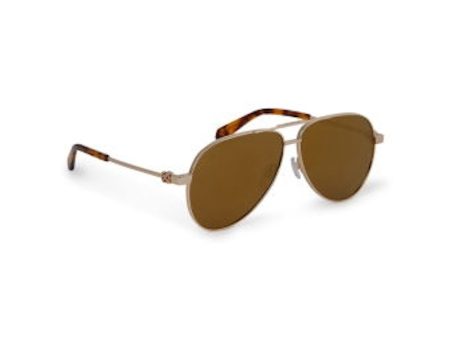 Off-White Ruston L Sunglasses Gold Brown Brown For Sale