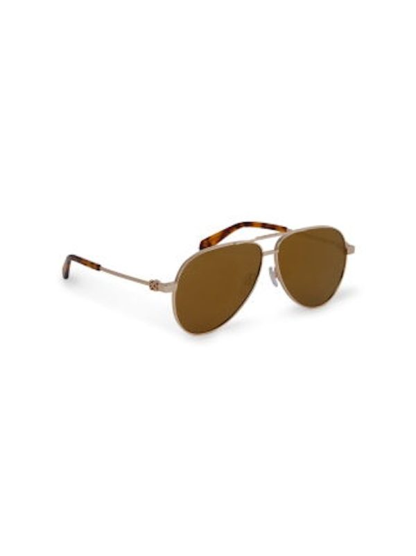 Off-White Ruston L Sunglasses Gold Brown Brown For Sale