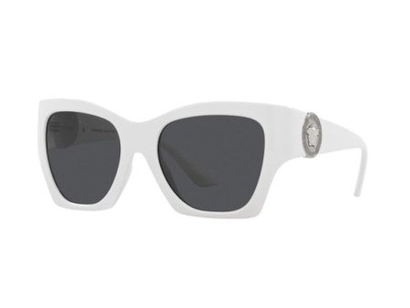 Versace Square Sunglasses White Dark Grey Supply