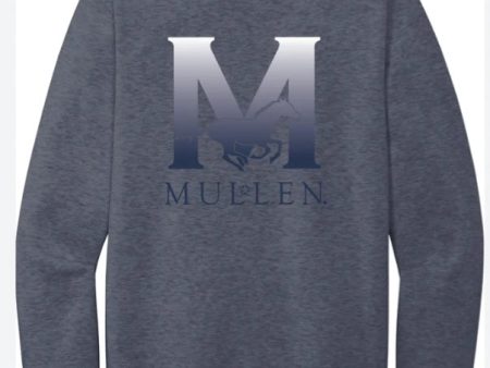 Heathered Navy Crew Neck Sweatshirt Fashion