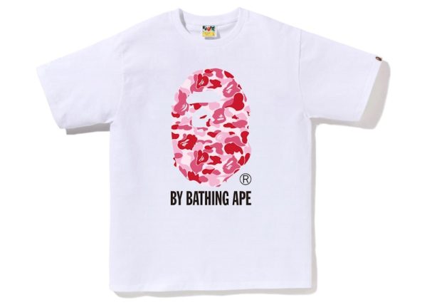 Bape Abc Camo By Bathing Ape Tee White Pink For Cheap