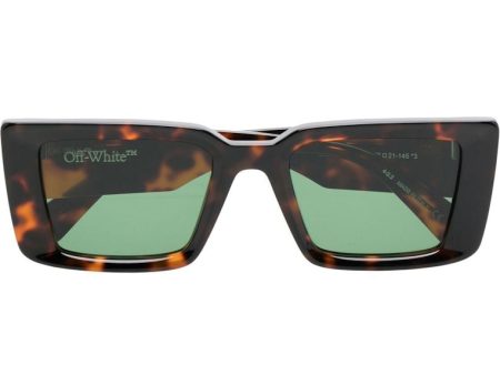 Off-White Savannah Oversized Sunglasses Tortise Green Online now