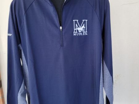 Men s 1 4 Zip Jacket Navy True Navy Heather Cheap