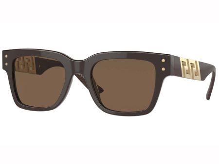 Versace Rectangular Sunglasses Brown For Cheap