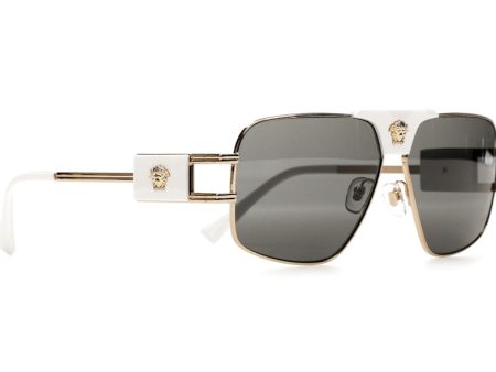 Versace Medusa Steel Sunglasses Gold Cheap