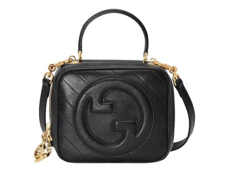 Gucci Gucci Blondie Top Handle Bag Gold-Tone Black Online Hot Sale