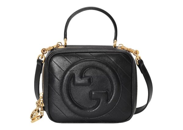 Gucci Gucci Blondie Top Handle Bag Gold-Tone Black Online Hot Sale